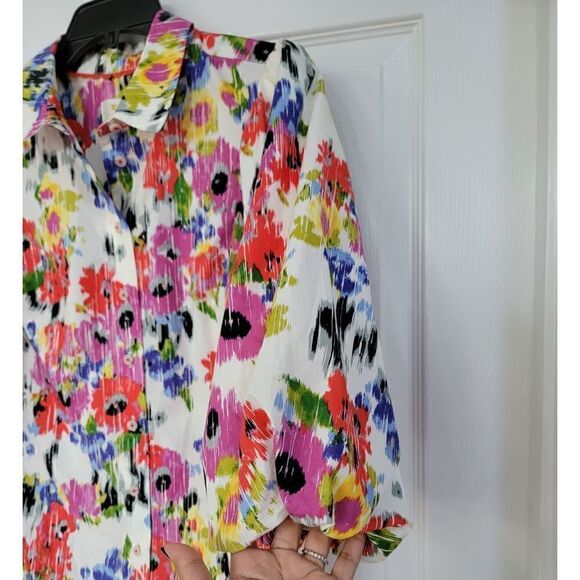 Anthropologie Rachael Floral Botton Shirt XS - Picture 9 of 11